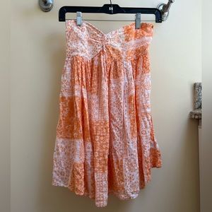 Isabelle’s Cabinet Orange Strapless Dress